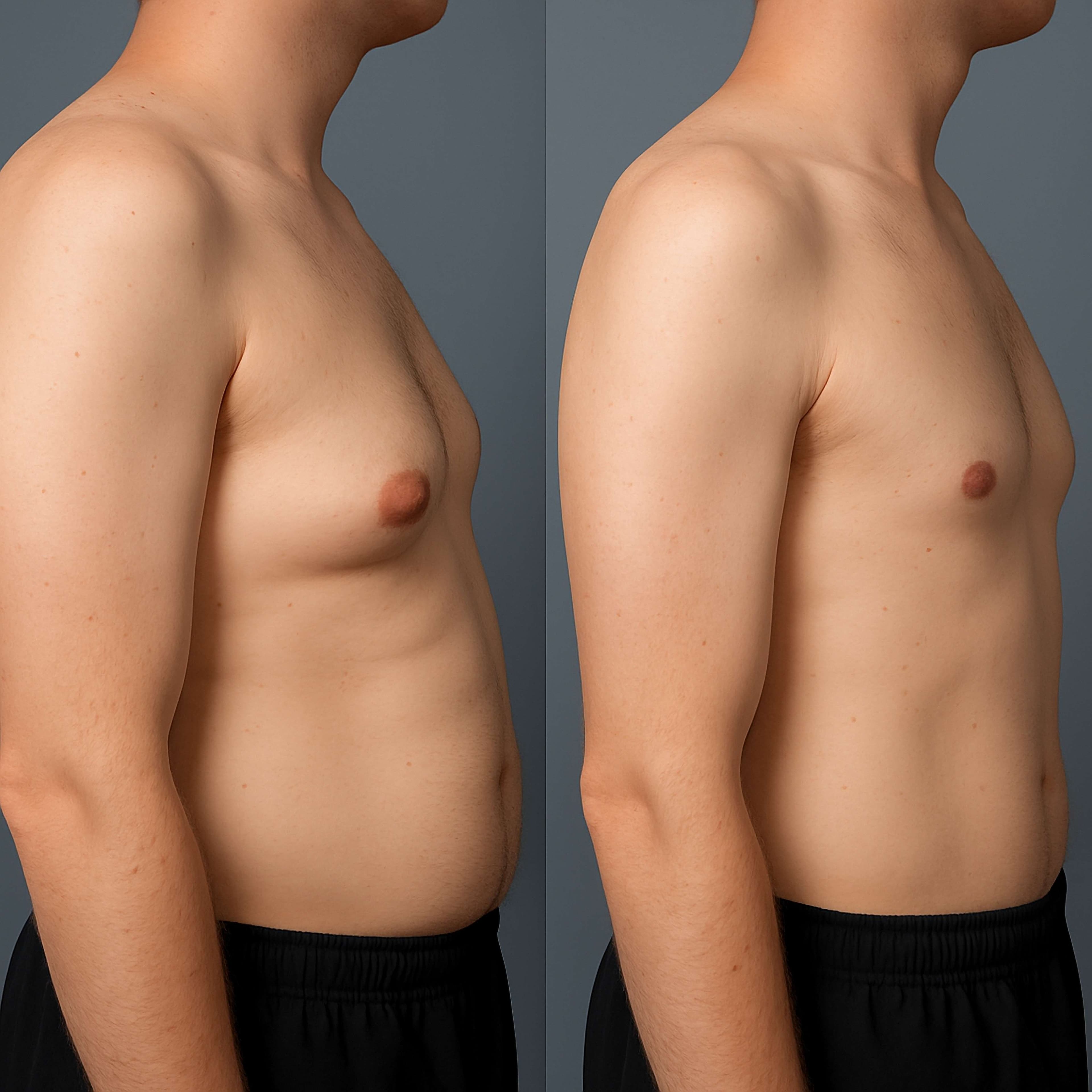 Male Breast Reduction (Gynecomastia) before and after result